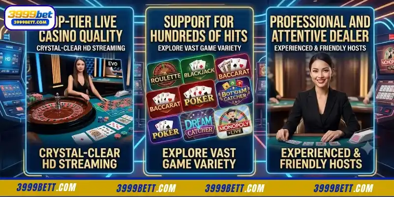Why the EVO Casino lobby at 3999Bet stands out